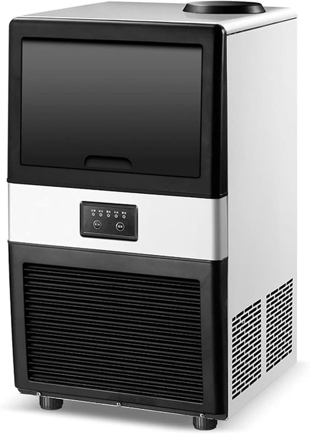 Ice Maker countertop Commercial Stainless Steel Ice Maker Machine Freestanding for Restaurants Offices, Homes and Bars (100LBS, 24Hours) Household/Kitchen/Office/Party/Camping RV Ice Make